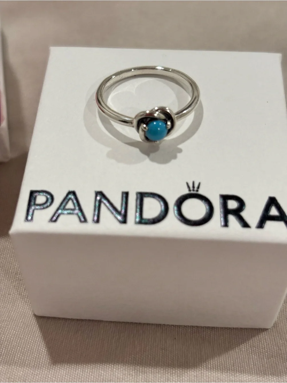 Pandora Sterling Silver December Birthstone Knot Ring - BRAND NEW IN BOX SIZE 7